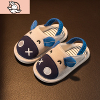 HUAYANGTU宝宝拖鞋春秋室内防滑男儿童家居棉布拖鞋女1婴幼儿2岁小孩可爱冬运动休闲鞋