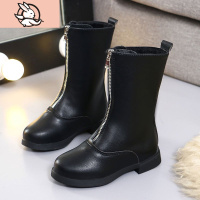 HUAYANGTU女童鞋靴子20新款冬季儿童马丁靴加绒加厚棉鞋女孩雪地靴皮靴冬鞋运动休闲鞋