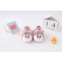 HUAYANGTU梦贝氏宝宝地板袜婴儿卡通公仔加厚羔绒0-1岁冬季鞋袜中筒袜子运动休闲鞋