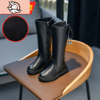 HUAYANGTU女童鞋2020年新款秋冬季高筒靴蝴蝶结公主长靴儿童长筒靴加绒靴子运动休闲鞋