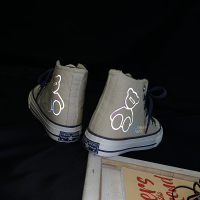 HUAYANGTU2021新款高帮帆布鞋春秋款女童鞋13男童12春款单鞋15岁中大童板鞋运动休闲鞋