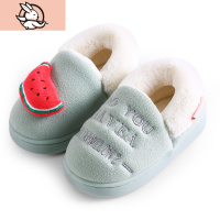 HUAYANGTU]猪爸爸儿童毛毛绒棉鞋男童女宝宝棉拖鞋包跟室内家居家用运动休闲鞋