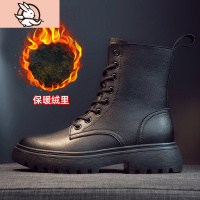 HUAYANGTU女童靴子2020年新款秋冬女童马丁靴加绒公主短靴中大童二棉女童鞋运动休闲鞋