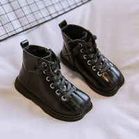 HUAYANGTU女童靴子短靴春款儿童马丁靴女春秋新款单鞋小童女童鞋英伦风女宝运动休闲鞋