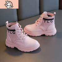 HUAYANGTU女童马丁靴2020年新款秋冬款加绒童鞋雪地棉鞋冬鞋儿童靴子短靴女运动休闲鞋