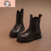 HUAYANGTU女童鞋儿童马丁短靴子皮靴加绒2020年新款英伦风春秋冬款小童单靴运动休闲鞋