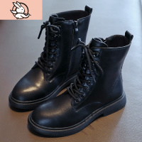 HUAYANGTU女童靴子冬2020年新款加绒马丁靴皮儿童短靴女中大童宝宝女童鞋运动休闲鞋