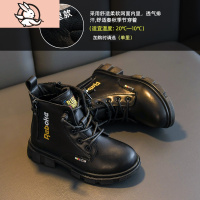 HUAYANGTU女童鞋马丁靴2020年新款秋冬季加绒棉鞋女孩雪地短靴儿童靴子冬款运动休闲鞋