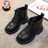 HUAYANGTU女童鞋马丁靴2020年新款冬季二棉鞋加绒英伦风短靴儿童秋冬款靴子运动休闲鞋