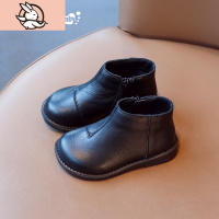 HUAYANGTU女童短靴儿童马丁靴加绒2020年新款秋冬季皮棉靴宝宝靴子小童鞋运动休闲鞋