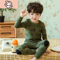 HUAYANGTU男童春秋保暖内衣套装男孩睡衣家居服小童棉毛衫儿童棉秋衣秋裤套装童