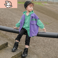 HUAYANGTU儿童装男童秋装套装2020新款牛仔春秋季洋气男孩韩版帅气三件套潮套装童