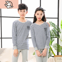 HUAYANGTU青少年内衣棉中大童学生秋衣秋裤儿童衬衣衬裤男童女童长袖套装套装童