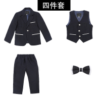 HUAYANGTU儿童西服男小西装三件套帅气宝宝正装韩版英伦风花童男童礼服套装套装童