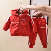 HUAYANGTU童装男童2020秋冬加绒两件套儿童冬季运动套装宝宝洋气保暖衣服潮套装童