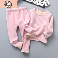 HUAYANGTU新款 儿童保暖内衣童装加绒加厚套男童装秋衣秋裤女童冬装打底两内衣童