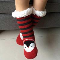 HUAYANGTU加厚地板袜毛绒保暖儿童鞋袜防滑女童秋冬5岁加绒袜套童袜男童7岁袜