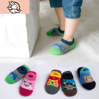 HUAYANGTU婴儿地板袜防滑宝宝船袜透气吸汗卡通儿童短袜毛巾袜早教学步袜子袜