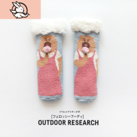 HUAYANGTU儿童珊瑚绒袜子睡眠袜地板袜防滑加厚加绒冬天超厚圣诞睡觉保暖袜袜