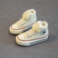 HUAYANGTU加绒保暖儿童帆布鞋2020冬季新款高邦透气板鞋女童棉鞋男童运动鞋帆布鞋儿童帆布鞋