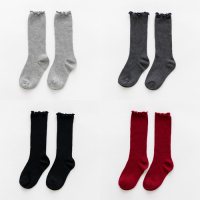 HUAYANGTU宝宝袜子春秋棉女童公主高筒袜地板袜小孩中筒袜薄款儿童堆堆袜袜