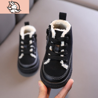 HUAYANGTU2020年冬季新款加绒儿童帆布鞋男女童豹纹保暖休闲鞋宝宝韩版棉鞋帆布鞋儿童帆布鞋