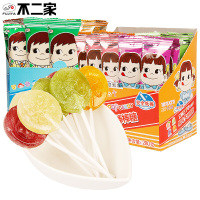 [任选两盒38.9元]不二家大棒棒糖果味(蜜桃+葡萄+哈密瓜+香橙)28支多味糖果小零食水果牛奶味大棒棒糖
