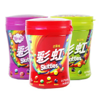 [满45元免邮]箭牌彩虹糖(果莓味)120g瓶装原果味糖果创意水果糖果休闲零食
