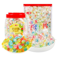 一邦千纸鹤糖果500g袋装混合水果糖多彩喜糖罐装网红糖果小零食可折纸批发