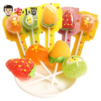 宅小翠水果糖500g 水果抱抱儿童糖果网红零食创意棒棒糖休闲零食