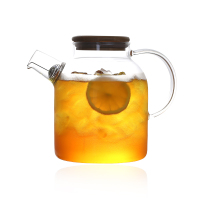 家柏饰(CORATED)水果茶壶套装家用防爆大号玻璃泡茶器明火可加热烧煮花果冷水壶厚