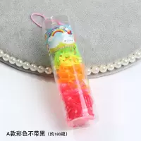 家柏饰(CORATED)大桶装一次性橡皮筋韩版扎头黑色圈绳儿童饰头饰加厚头绳