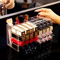 家柏饰(CORATED)口红收纳盒亚克力展示架桌面放化妆品笔刷桶筒网红ins多格口红盒