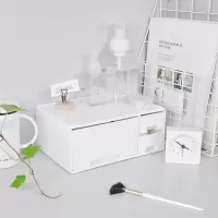 家柏饰(CORATED)ins无印风可拆分寝室学生化妆品收纳盒桌面简约置物架抽屉式杂物