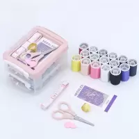 家柏饰(CORATED)小型针线盒套装工具便携式衣物缝补迷你针线包家用缝纫线DIY手工
