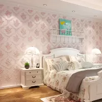 BONJEAN现代简约田园无纺布壁纸 欧式温馨客厅卧室婚房 电视背景墙D墙纸
