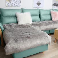 长毛绒沙发垫子防滑加厚仿皮沙发坐垫冬季现代简约毛毛沙发垫