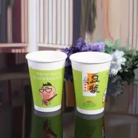 家柏饰(CORATED)动漫豆浆杯子加厚家用带盖吸管打包袋纸杯粥杯1000只