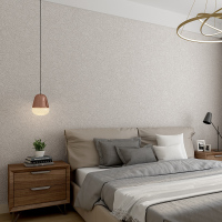 BONJEANk 北欧风格 无纺布墙纸色素色客厅卧室房满铺壁纸 抽象叶子