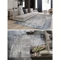 土耳其现代简约轻奢客厅沙发素色简地毯满铺北欧家用茶几毯