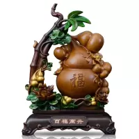 家柏饰(CORATED)百福高升葫芦摆件客厅玄关办公室装饰品家居摆设乔迁礼品