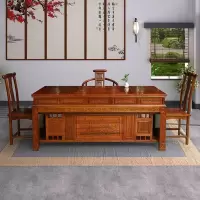 森美人家具实桌椅组合功夫茶台桌实几中式茶桌办公茶桌1007