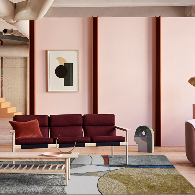 家柏饰(CORATED)毕加索抽象北欧现代简风地毯几何艺术卧室客厅沙发茶几地垫