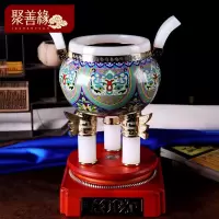 家柏饰(CORATED)鼎立千秋景泰蓝摆件大号客厅办公室商务礼品送领导老外