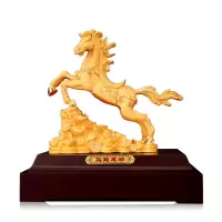 家柏饰(CORATED)绒马到成功摆件十二生肖马摆件工艺品客厅办公室开业乔迁礼品