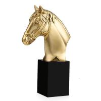 家柏饰(CORATED)马头摆件个性创意北欧风格办公室办公桌装饰品样板房艺术品摆设