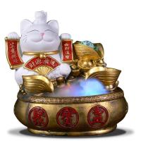家柏饰(CORATED)开业礼品猫流水摆件公司店铺办公室前台实用装饰品流水生财