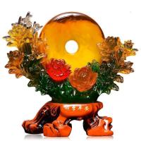 家柏饰(CORATED)感恩节送长辈创意礼品平安扣摆件夜光新房客厅电视柜装饰品