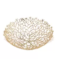 家柏饰(CORATED)水果盘镂空创意个性客厅办公桌摆件茶几餐桌样板间轻奢装饰品