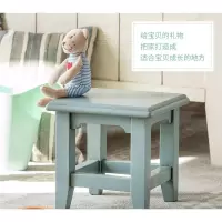 森美人儿童实木小板凳 美式乡村家用小方凳矮凳子创意成人小坐墩